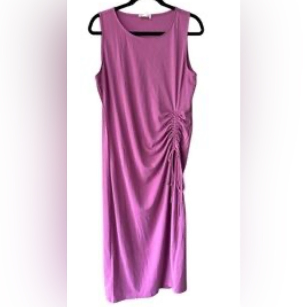 Women’s medium Lou & Grey Elegant Pink Sleeveless cinched side Dress